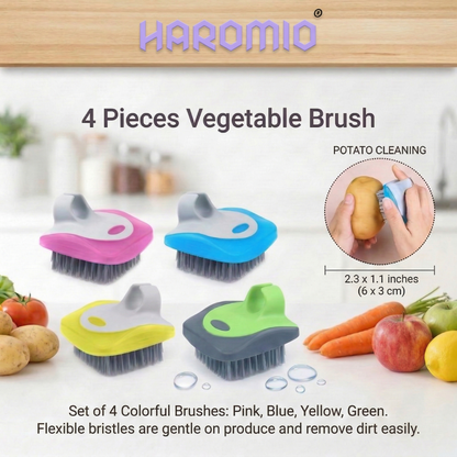 Haromio® 4 Pieces Vegetable Brush