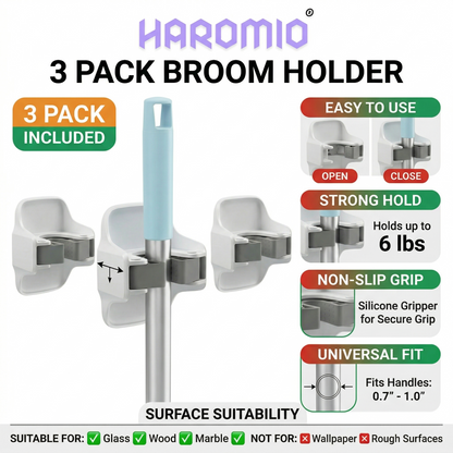 Haromio® 3 Pack Broom Holder