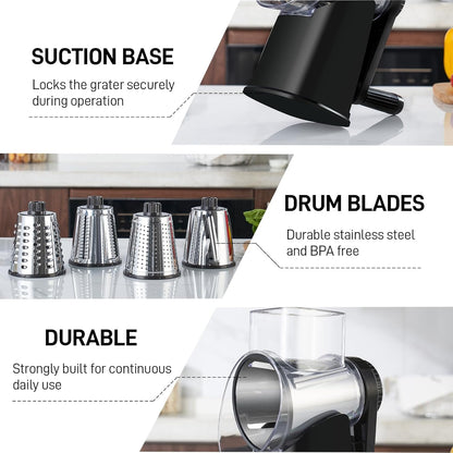 Haromio® 4 Interchangeable Blades Cheese Shredder