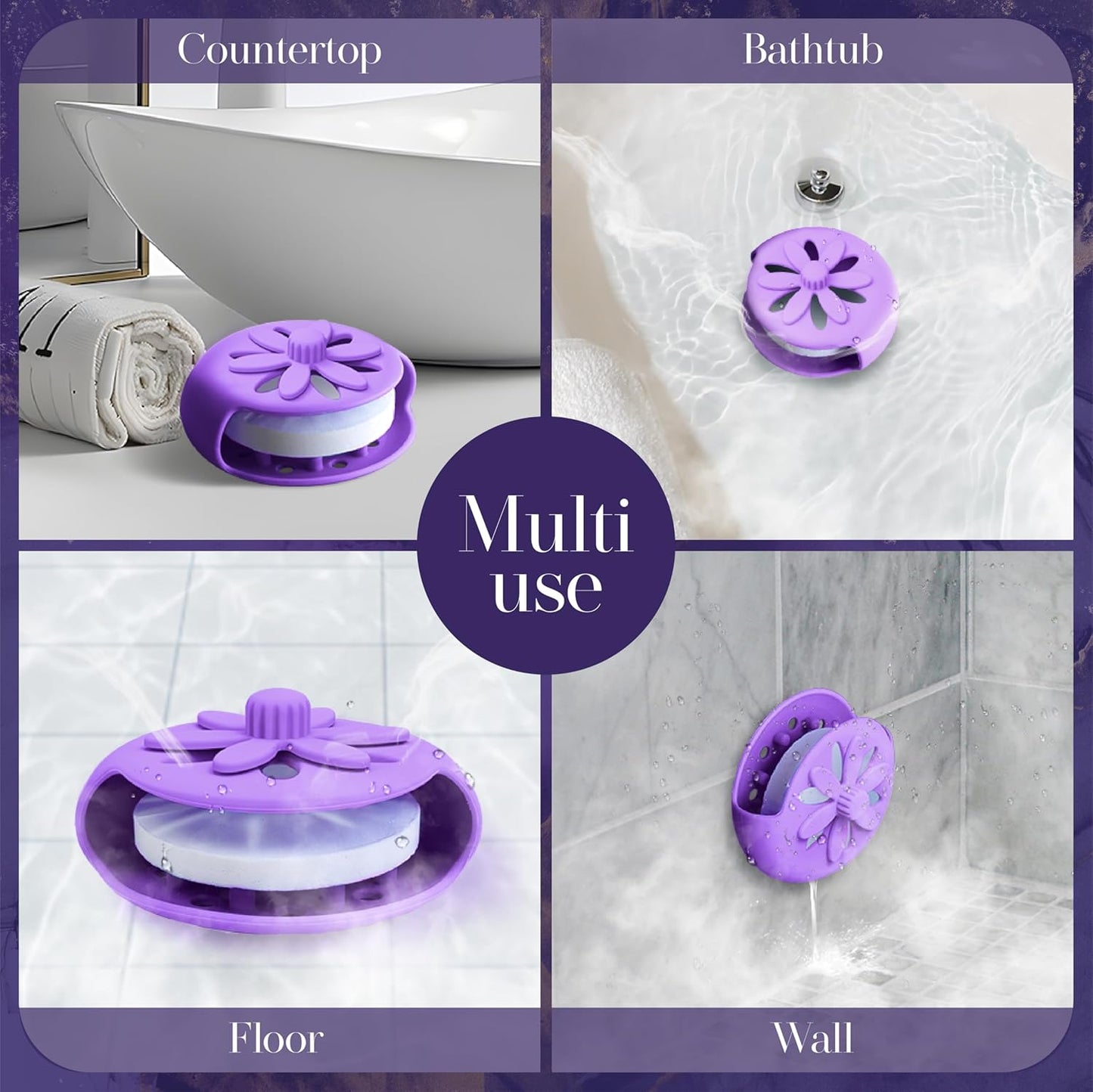 Haromio® Purple Shower Steamers Tray